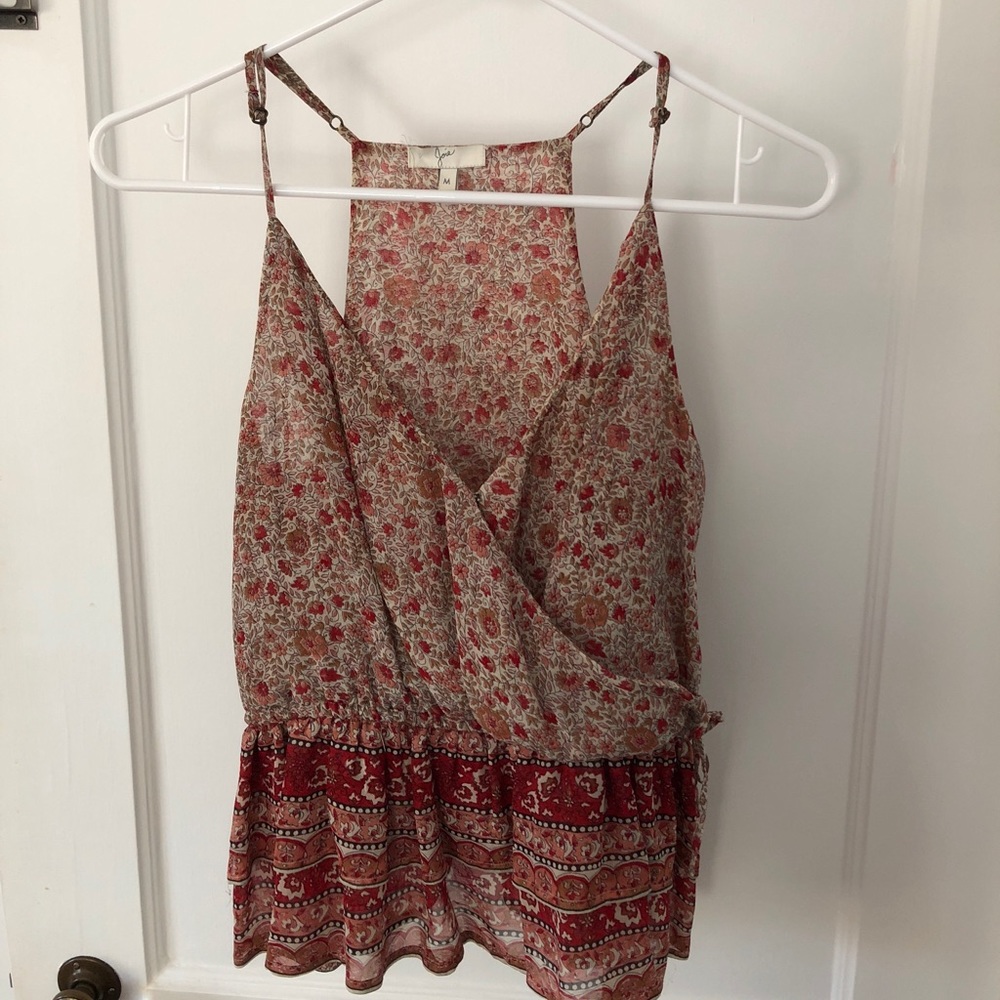 Joie silk peplum tank